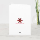 Carte de vacances flocon de neige Red Daisy (Dos)