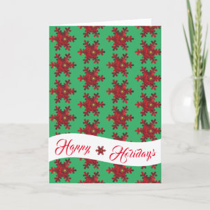 Carte de vacances flocon de neige Red Daisy
