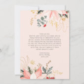 Carte de vacances florale d'hiver moderne Joyeux u (Dos)