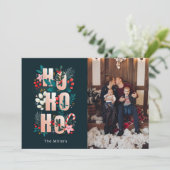 Carte de vacances florale HoHoHo (Debout devant)