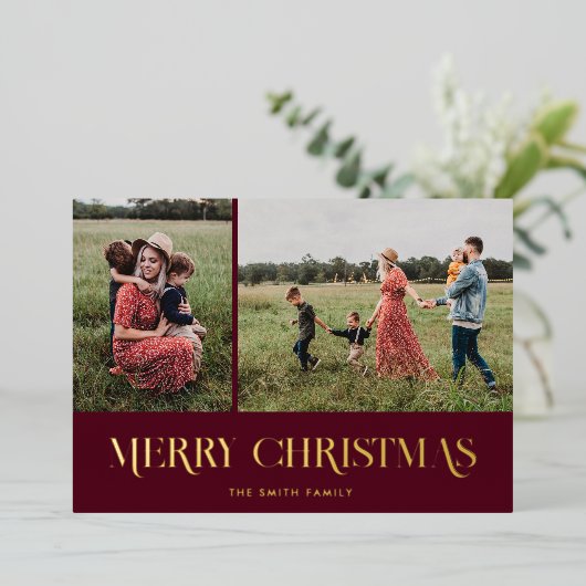 Carte de vacances Foil (Debout devant)