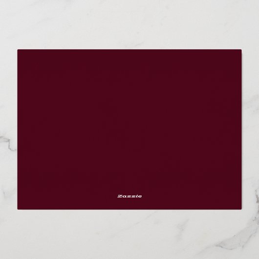 Carte de vacances Foil (Verso)