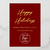 Carte de vacances Foil Affaires saisonnière (Recto)