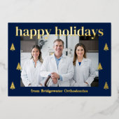 Carte de vacances FOIL Arbres Modernes (Recto)