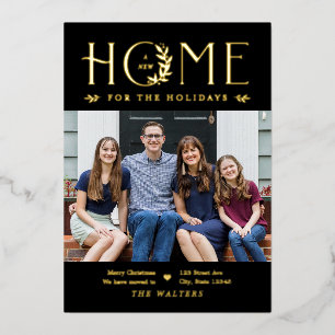 Carte de vacances Foil de la maison de vacances Mo