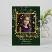 Carte de vacances Foil de Noël et Berries (Debout devant)