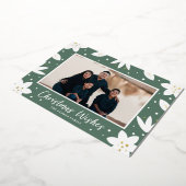 Carte de vacances Foil de Noël Floral (Rotation)