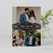 Carte de vacances Foil Deco Band 2 photos - Noir (Debout devant)