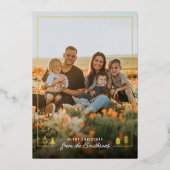 Carte de vacances Foil Foil Arbre de Noël simple (Recto)