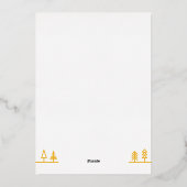 Carte de vacances Foil Foil Arbre de Noël simple (Verso)