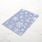 Carte de vacances Foil Foil Flat Silver bleu clair (Rotation)