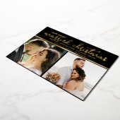 Carte de vacances Foil photo de Noël mariée (Rotation)