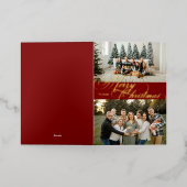 Carte de vacances Foil pliée (Mise à l'extérieur)