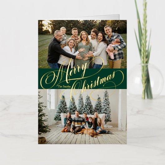 Carte de vacances Foil pliée (Recto)