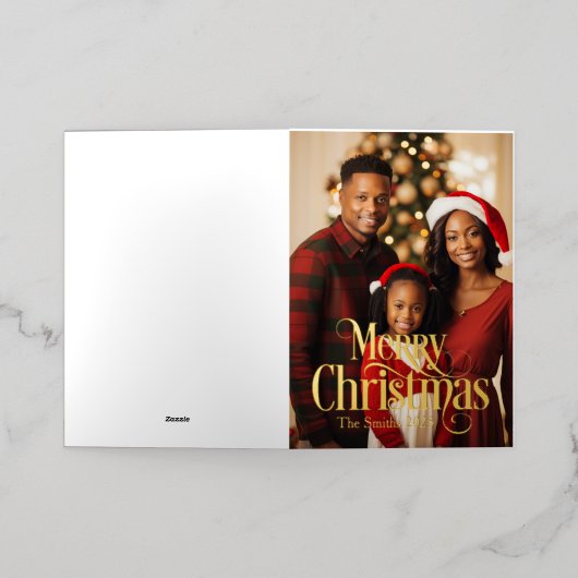 Carte de vacances Foil pliée (Mise à l'extérieur)