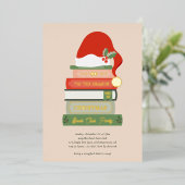 Carte de vacances Foil pour les amateurs de livres (Debout devant)