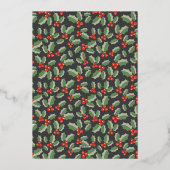 Carte de vacances Foil pour les amateurs de livres (Verso)