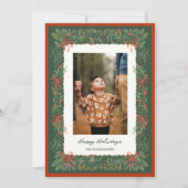 Carte de vacances Forest Green Botanical Border Ph (Devant)