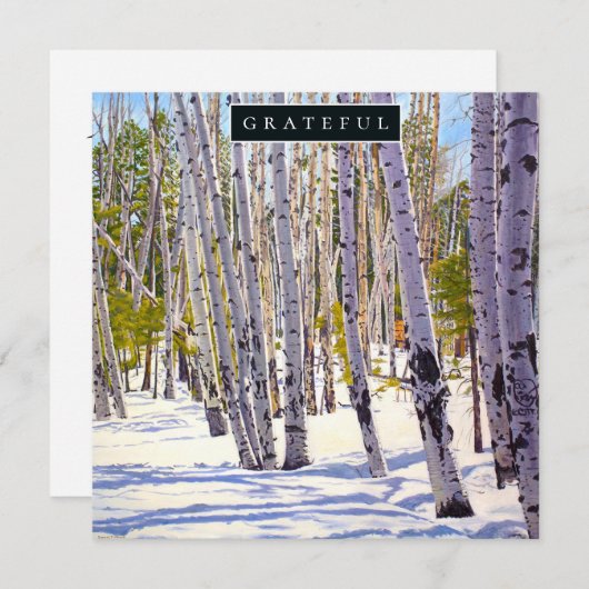 Carte de vacances Forest of Aspen Trees (Devant / Derrière)