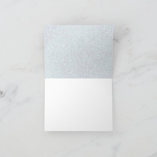 Carte de vacances Frosty Blue Snowflake Bubbles (Intérieur)