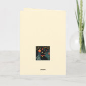 Carte de vacances Fun Retro Black Cat (Dos)