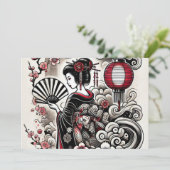 Carte de vacances Geisha Elegance Flat (Debout devant)