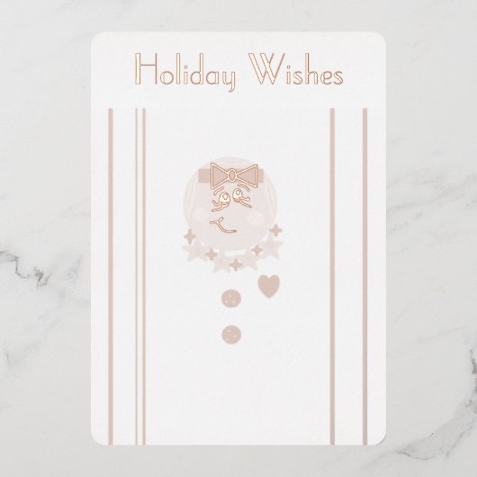 Carte de vacances "Gingerbread Girl" Flat Foil (Recto)
