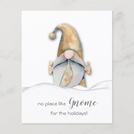 Carte de vacances Gnome Budget Noël (Devant)