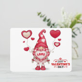 Carte de vacances Gnome Valentines (Debout devant)