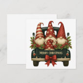 Carte de vacances Gnomes de Noël (Devant / Derrière)