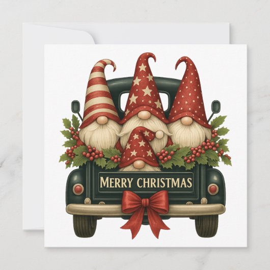 Carte de vacances Gnomes de Noël (Devant)