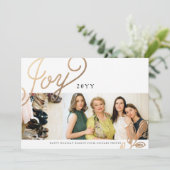 Carte de vacances Gold Branches (Debout devant)