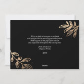 Carte de vacances Gold Branches (Dos)