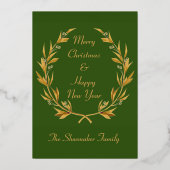 Carte de vacances Gold Crown Wath Foil (Recto)