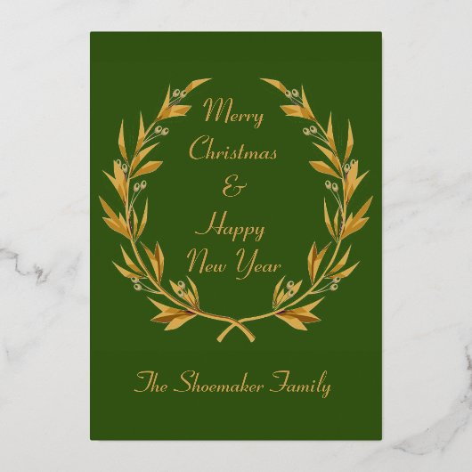 Carte de vacances Gold Crown Wath Foil (Recto)