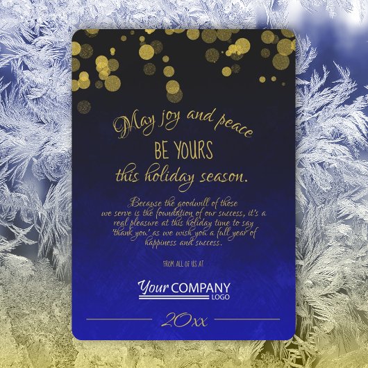 Carte de vacances Gold, Dark Blue Company