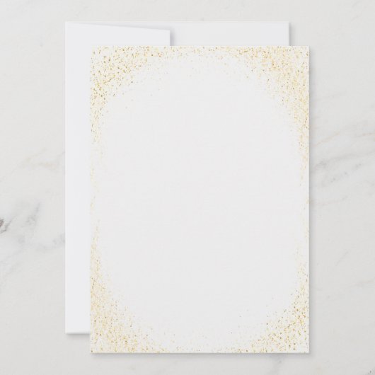 Carte de vacances Gold Glimmer Snow Globe (Dos)