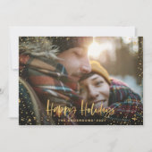 Carte de vacances Gold happy (Devant)