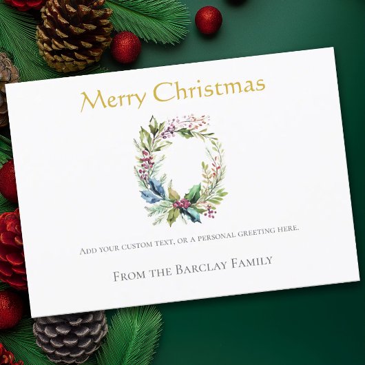 Carte de vacances Gold Joyeux Noël
