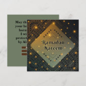 Carte de vacances Gold Mandala Ramadan kareem (Devant / Derrière)