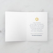 Carte de vacances Gold Menorah Hanoukka (Intérieur)
