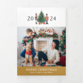 Carte de vacances Gold Photo Triple (Page de couverture)