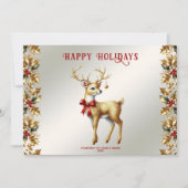 Carte de vacances Gold Reindeer (Devant)