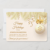 Carte de vacances Gold Ribbon Corporate Merci (Devant)