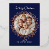 Carte de vacances Gold Snowflake (Recto)