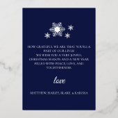 Carte de vacances Gold Snowflake (Verso)