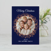 Carte de vacances Gold Snowflake (Debout devant)