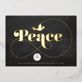 Carte de vacances Golden Peace And Dove Business F (Recto)