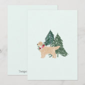 Carte de vacances Golden Retriever (Devant / Derrière)