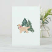 Carte de vacances Golden Retriever (Debout devant)